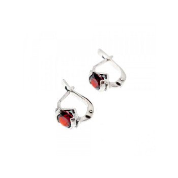 925 Sterling Silver Garnet Earrings