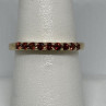 925 Sterling Silver Gold Plated Amethyst Ring Size 7.75