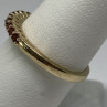 925 Sterling Silver Gold Plated Amethyst Ring Size 7.75