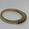 925 Sterling Silver Gold Plated Amethyst Ring Size 7.75