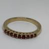 925 Sterling Silver Gold Plated Amethyst Ring Size 7.75