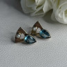 925 Sterling Silver Topaz & Pearl Earrings Length 0.70 Inch