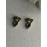 925 STERLING SILVER TOPAZ & PEARL EARRINGS LENGTH 0.70 INCH