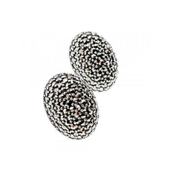 925 STERLING SILVER MARCASITES STUD EARRINGS