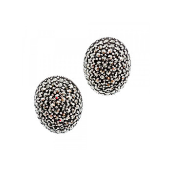 925 STERLING SILVER MARCASITES STUD EARRINGS