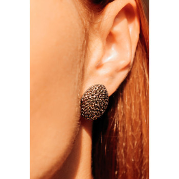 925 Sterling Silver Marcasites Stud Earrings