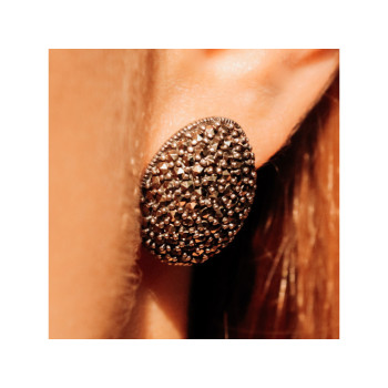 925 STERLING SILVER MARCASITES STUD EARRINGS