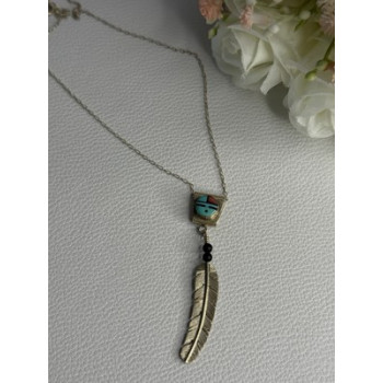 925 Sterling Silver Native American Necklace Length 20 Inch