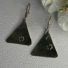 Vintage 925 Sterling Silver Turquoise Earrings Length 1.80 Inch