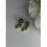 925 Sterling Silver Amethyst & Peridot Earrings Length 1 Inch
