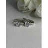 925 Sterling Silver CZ Earrings Length 0.65 Inch