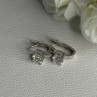 925 Sterling Silver CZ Earrings Length 0.65 Inch