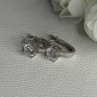 925 Sterling Silver CZ Earrings Length 0.65 Inch
