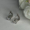 925 Sterling Silver CZ Earrings Length 0.65 Inch