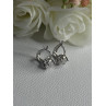 925 Sterling Silver CZ Earrings Length 0.65 Inch
