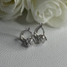 925 Sterling Silver CZ Earrings Length 0.65 Inch