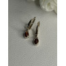 925 Sterling Silver Hessonite Earrings Length 1 Inch