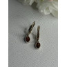925 Sterling Silver Hessonite Earrings Length 1 Inch