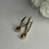 925 Sterling Silver Hessonite Earrings Length 1 Inch