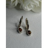 925 Sterling Silver Hessonite Earrings Length 1 Inch
