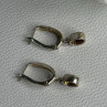 925 Sterling Silver Hessonite Earrings Length 1 Inch
