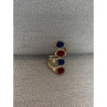 925 Sterling Silver Gold Plated Alpanite & CZ Ring Size 6.5