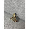 925 Sterling Silver Gold Plated Alpanite & CZ Ring Size 6.5