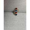 925 Sterling Silver Gold Plated Alpanite & CZ Ring Size 6.5