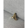925 Sterling Silver Gold Plated Alpanite & CZ Ring Size 6.5