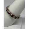 925 Sterling Silver Ring With Ruby & CZ Size 8