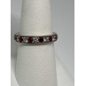 925 Sterling Silver Ring With Ruby & CZ Size 8