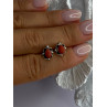 925 Sterling Silver Carnelian Stud Earrings Length 0.40 Inch