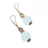 Vintage 925 Sterling Silver Agate Earrings