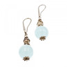 Vintage 925 Sterling Silver Agate Earrings