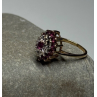 10K YELLOW GOLD RUBIES & DIAMONDS RING SIZE 6.5
