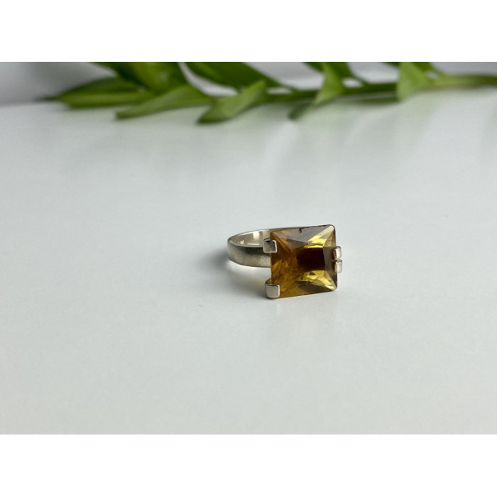 Vintage 925 Sterling Silver Heliodor Ring Size 6.75