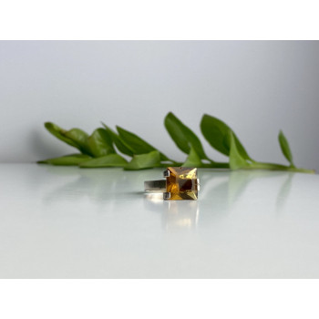 Vintage 925 Sterling Silver Heliodor Ring Size 6.75