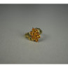 925 Sterling Silver Gold Plated Heliodor Ring Size 6.75