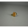 925 Sterling Silver Gold Plated Heliodor Ring Size 6.75