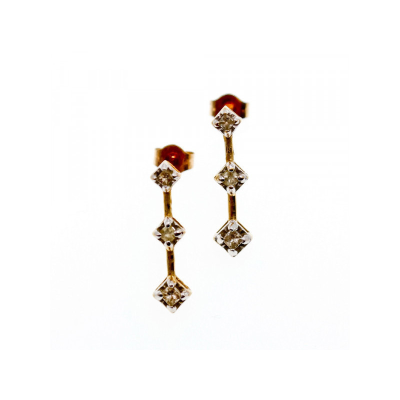 10K YELLOW GOLD DIAMONDS EARRINGS