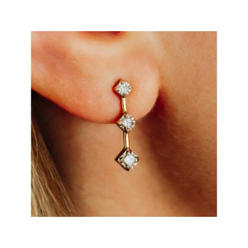 10K YELLOW GOLD DIAMONDS EARRINGS