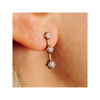 10K YELLOW GOLD DIAMONDS EARRINGS