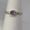 925 Sterling Silver Amethyst Ring Size 8