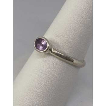 925 Sterling Silver With Amethyst Ring Size 8