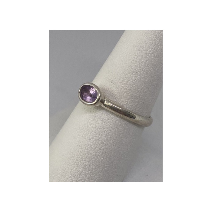 925 Sterling Silver With Amethyst Ring Size 8