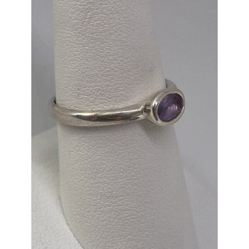 925 Sterling Silver With Amethyst Ring Size 8