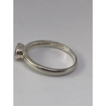 925 Sterling Silver With Amethyst Ring Size 8
