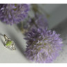 925 Sterling Silver Peridot & CZ Ring Size 7