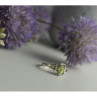 925 Sterling Silver Peridot & CZ Ring Size 7