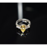 925 Sterling Silver Yellow CZ Ring Size 10.5